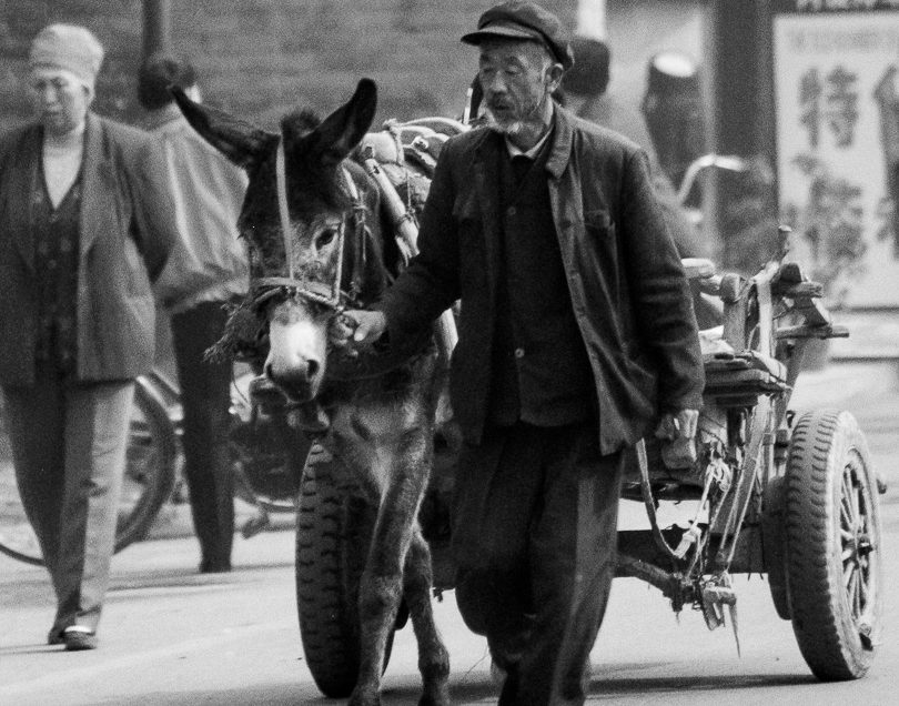 On the streets of Pingyao, China back in 2001.