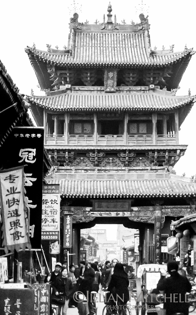 On the streets of Pingyao, China back in 2001.