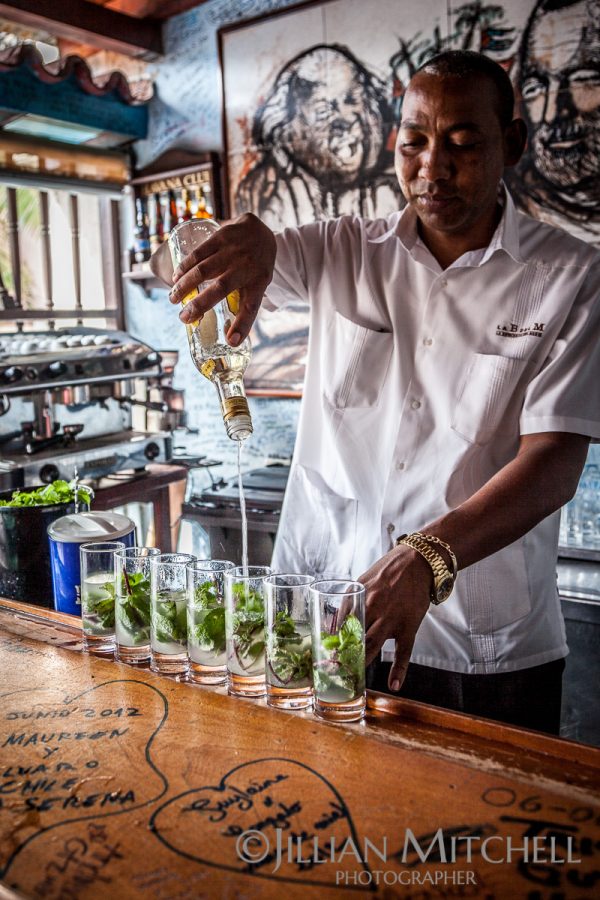 One of the world's most famous bars - La Bodeguita del Medio, apparently once Hemingway's favourite bar in Old Havana and considered the birthplace of the Mojito.