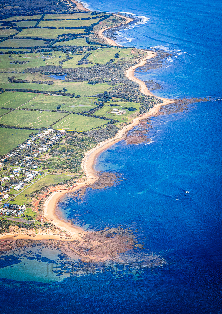 The beautiful coastline running from Gossards Point, Ventnor along towards the Nobbies on Phillip Island, Victoria, Australia.